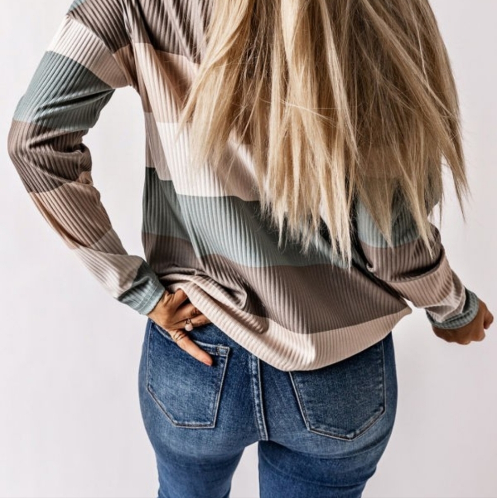 💜 New Stripped Rib Top - Picture 3 of 10